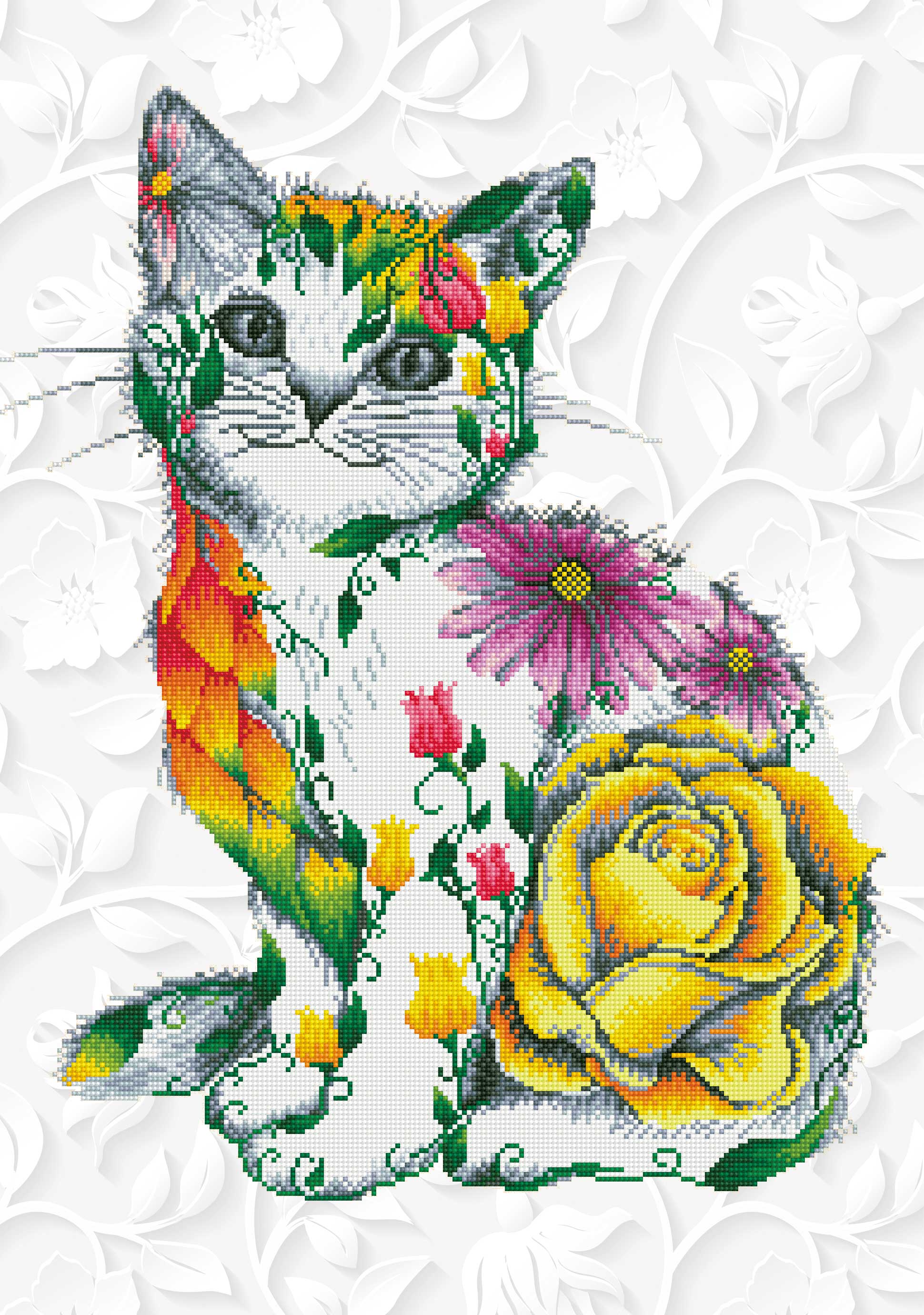 Flower Puss Diamond Dotz Diamond Painting