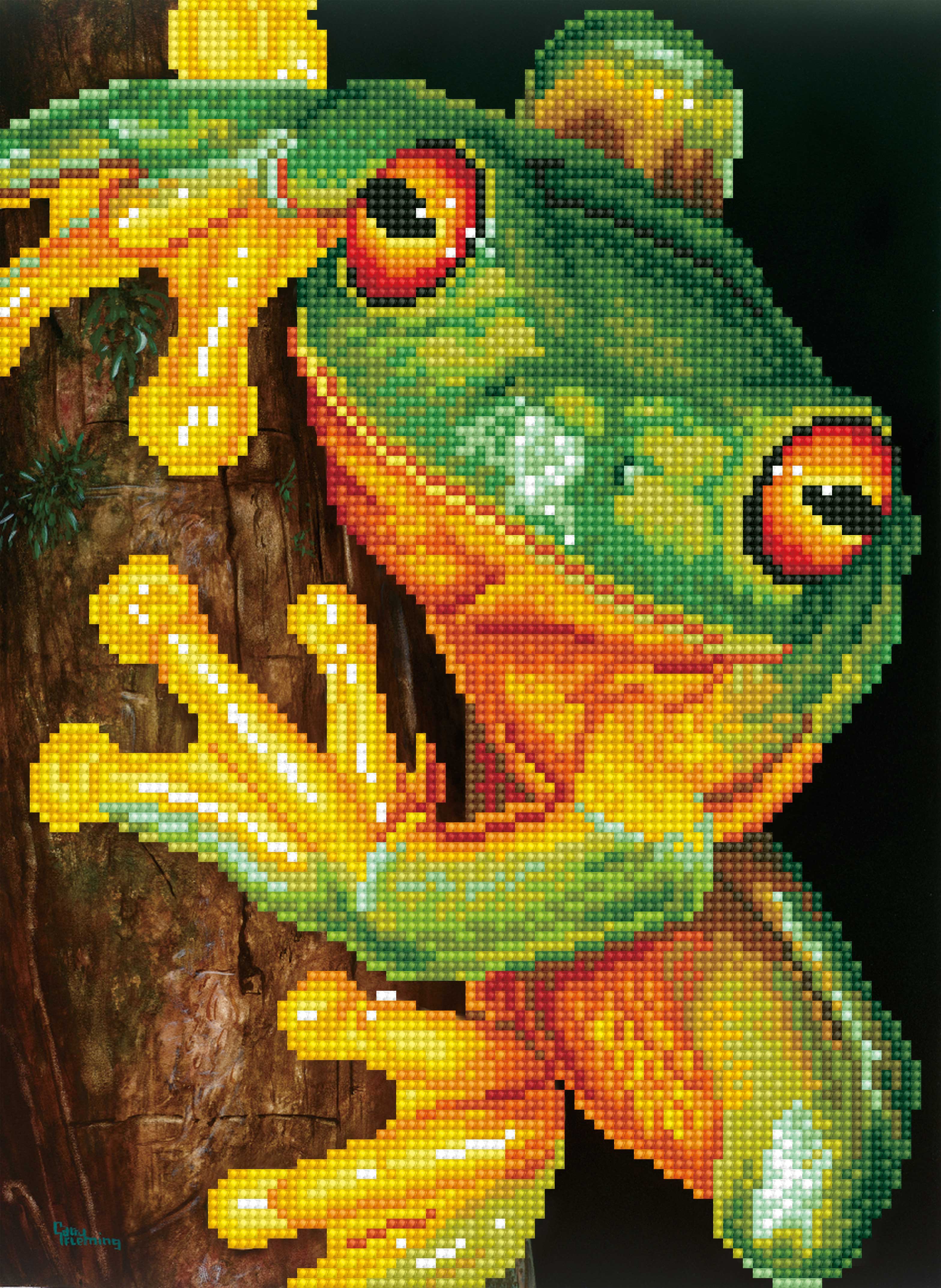 kit diamond dotz intermédiaire green frog , diamond painting