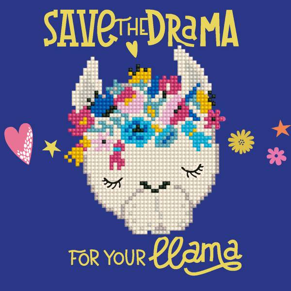 lama à la couronne de fleurs